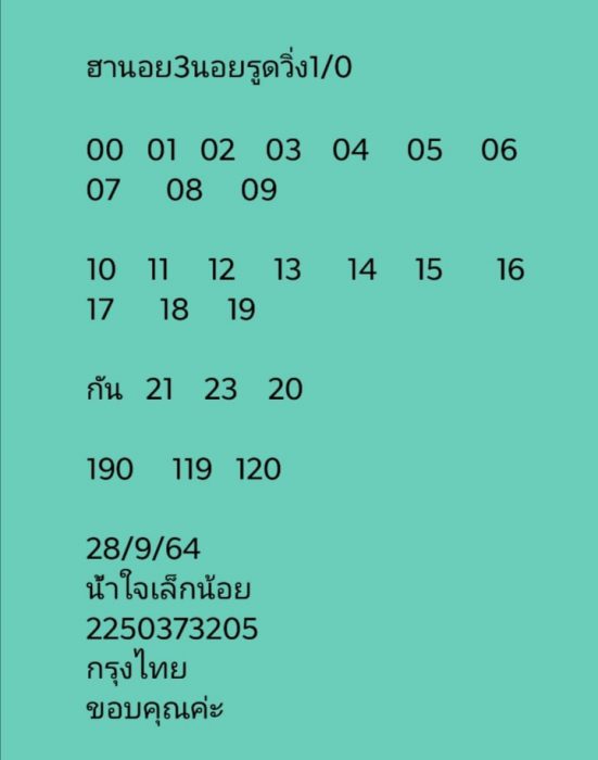 แนวทางหวยฮานอย-28-9-64-ชุด-9